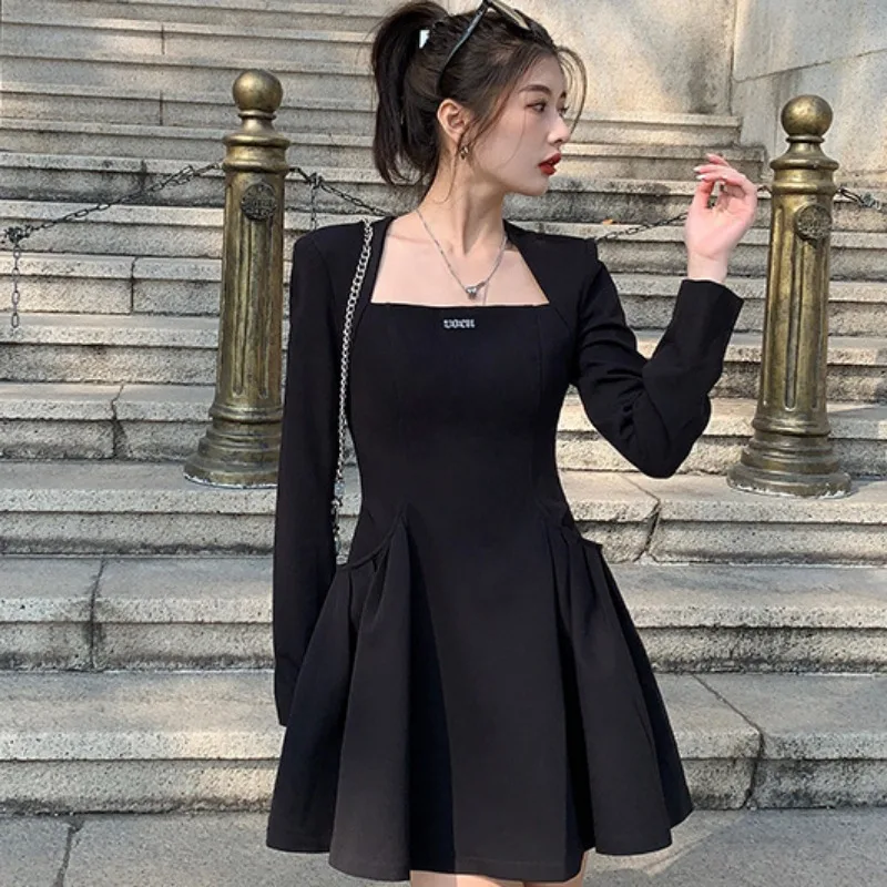 2024 Spring Autumn Winter Petticoat New Plus-size Women Skirt Covers Stomach Shows Thin Temperament Waist Little Black Dress