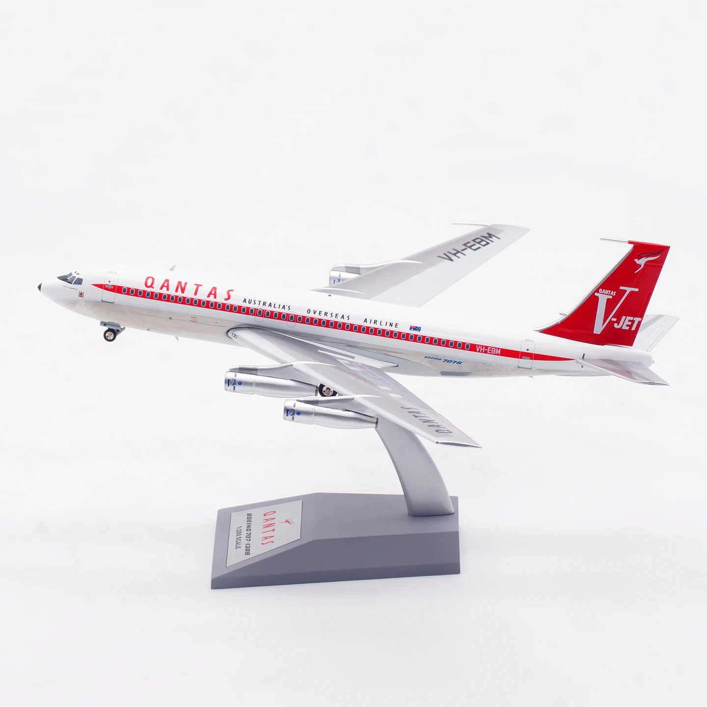 IF701QF1125P Alloy Collectible Plane Gift INFLIGHT 1:200 Qantas Airways Boeing B707-100 Diecast Aircraft Jet Model VH-EBM