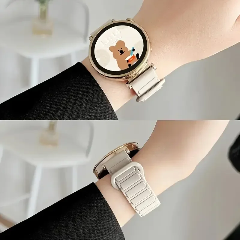 Magnetic Loop band For Samsung Galaxy watch 7 FE 6/5 pro/4/Classic Waterproof Silicone 20mm 22mm bracelet huawei GT 3-4-5 strap