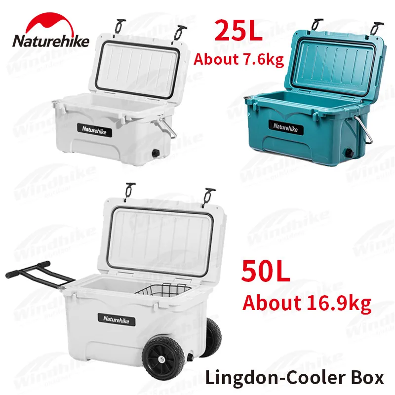 

Naturehike Outdoor 25L Cooler Box Large Capacity 80h Cooler Camping Refrigerator Food Preservation Box Portable Picnic Ice Bag