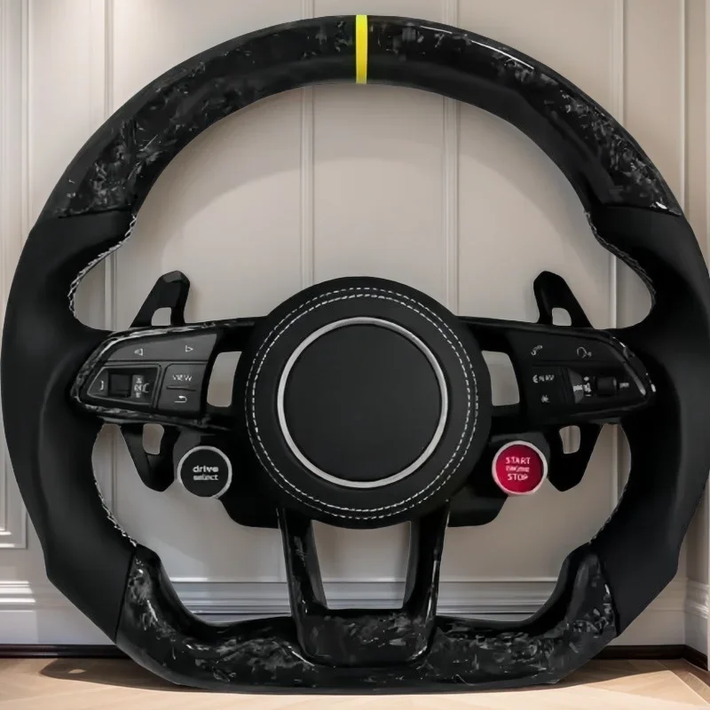 

For Audi A3 A4L A5 A6L A7 Q3 Q5 S4 S5 S7 RS7 AModified R8 Carbon Fiber Steering Wheel Assembly R8 Disk Steering Wheel