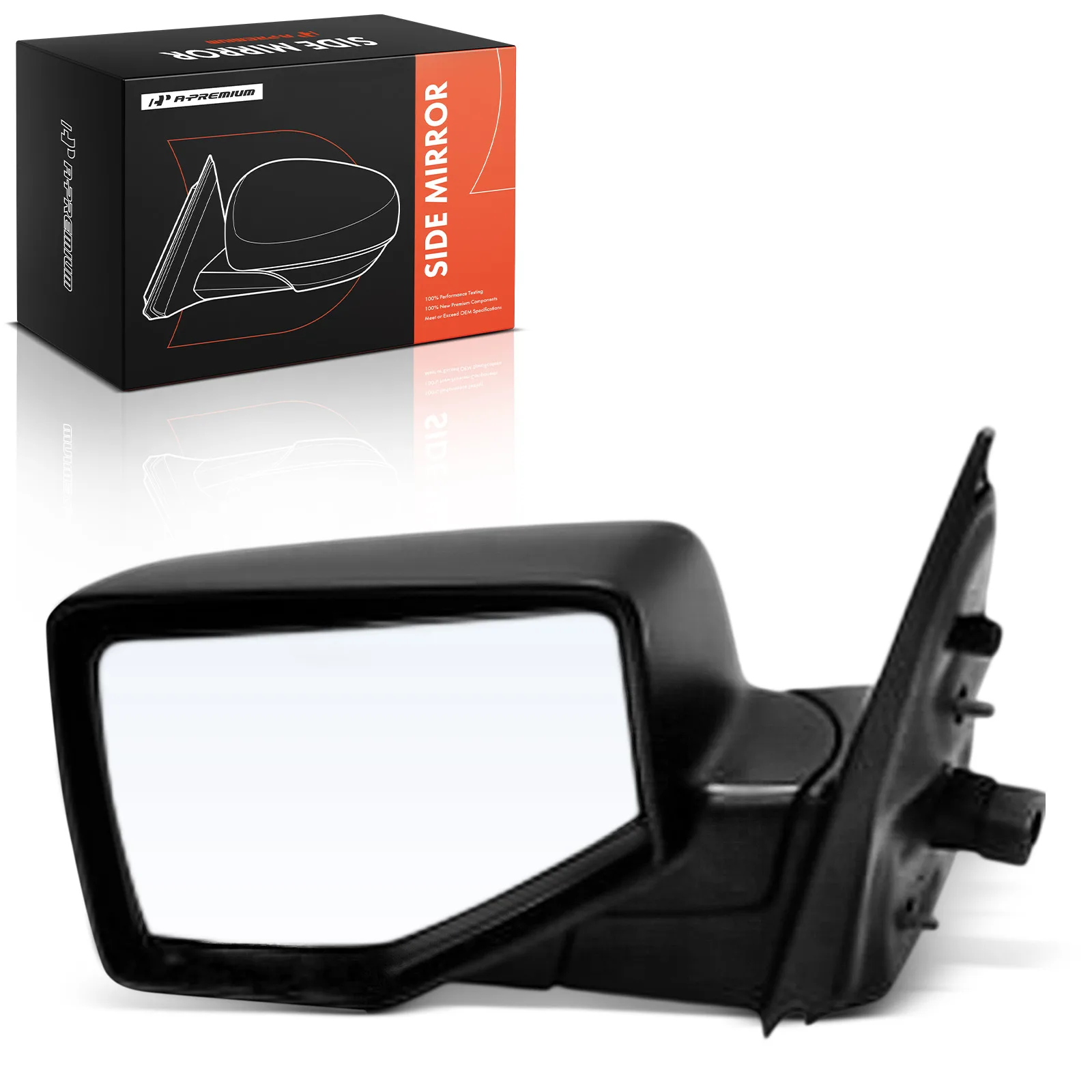A-Premium Driver Side Power Door Mirror for Ford Explorer 2006-2010 Manual Folding Textured Black