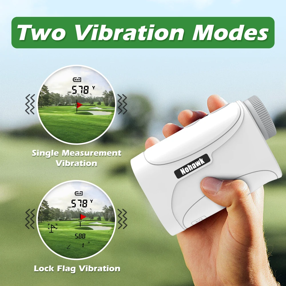 Nohawk 1300 Yards Golf Rangefinder with Slope Compensation Range Finder with Flag Locking Vibration 6X Magnification Monocular