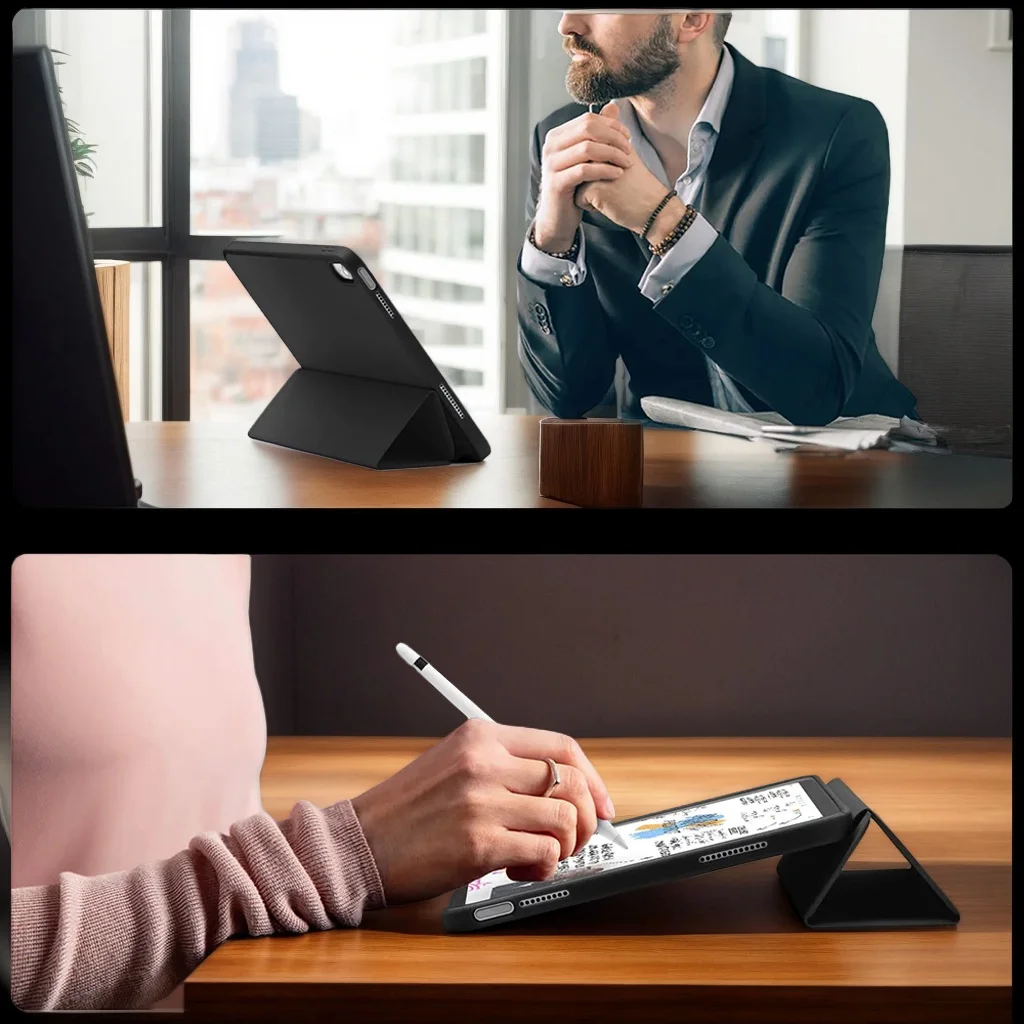 Magnetic Case for iPad (A16) 11 2025 11th Generation /10th Generation 10.9 2022 Tri-fold Stand Flip Cover Soft TPU Back Shell