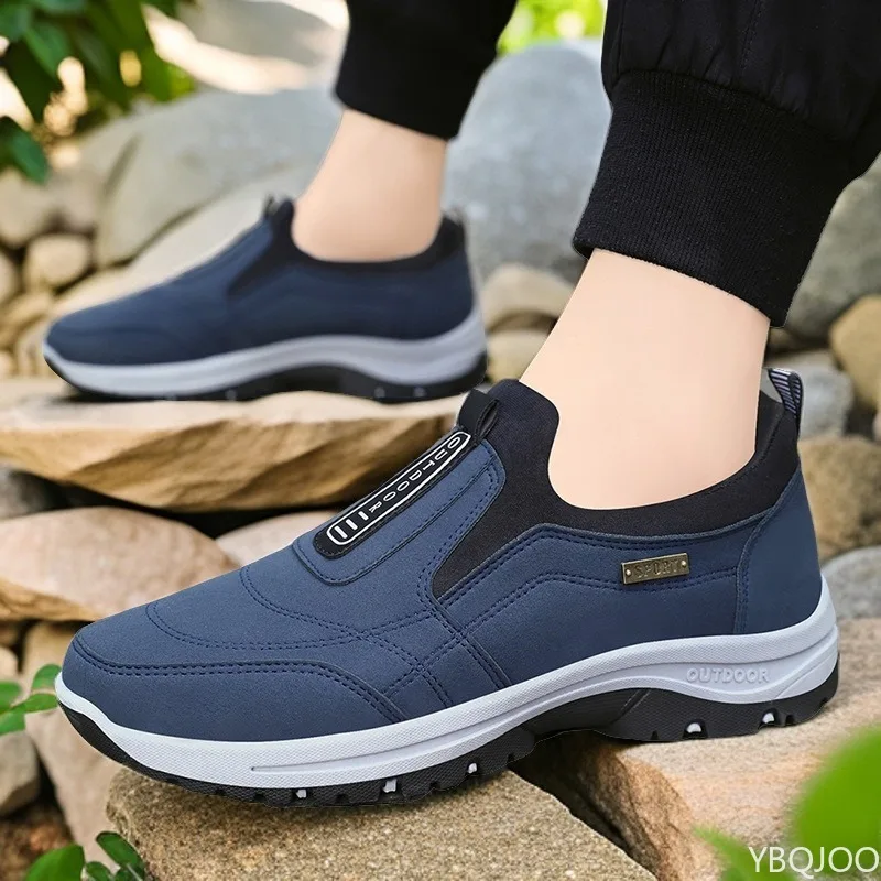 

New outdoor casual sports shoes for men simple comfortable breathable suede anti slip wear-resistant casual walking shoes