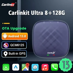 Carlinkit Android 13 Tv AI Box Ultra 8 + 128G Per Netflix iptv YouTube Wireless CarPlay Android Auto 4GLTE Box GPS QCM665 WIFI