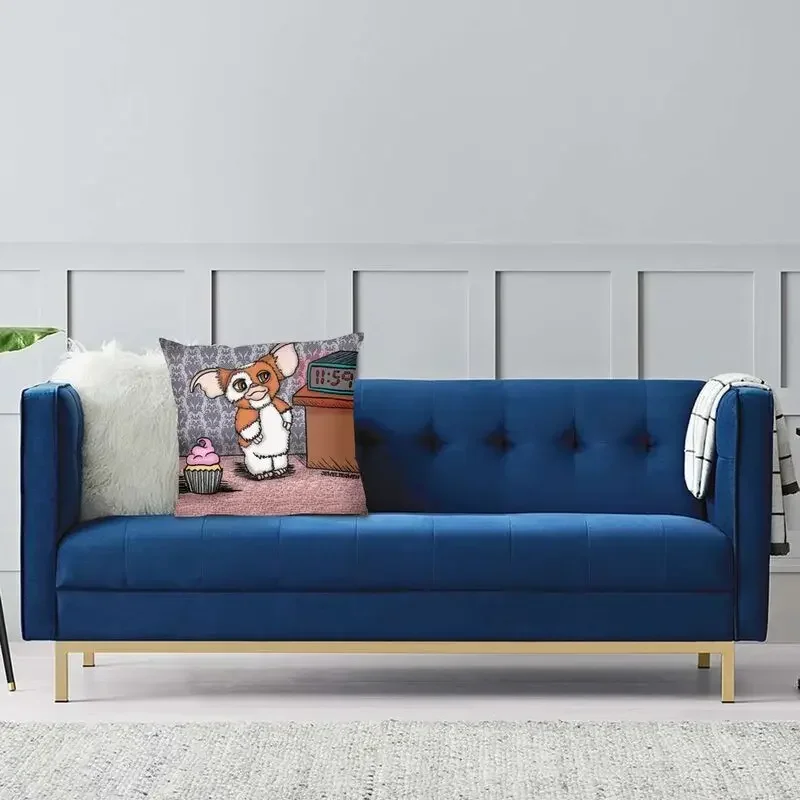 غطاء وسادة Gizmo Gremlins ، ناعم ، فاخر ، مشؤوم ، Mogwai Monster ، غطاء وسادة لغرفة المعيشة ، غطاء وسادة ، 45x45 سم