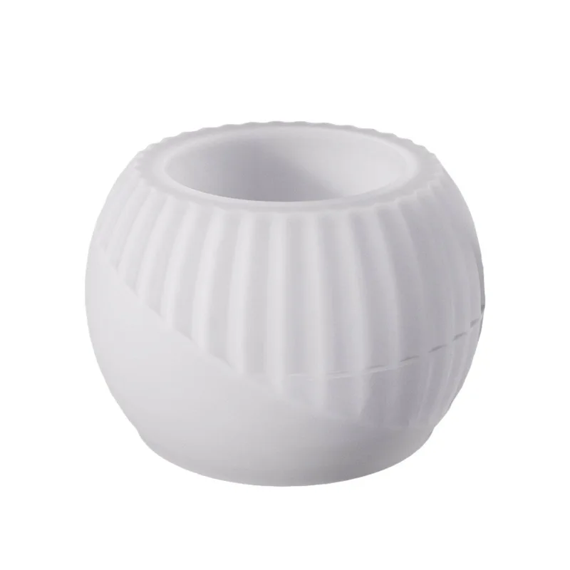 Nordic Style Vertical Striped DIY Aromatherapy Gypsum Silicone Mold  Minimalist Potted Planter Candle Cup Mold Baking Cake Tool