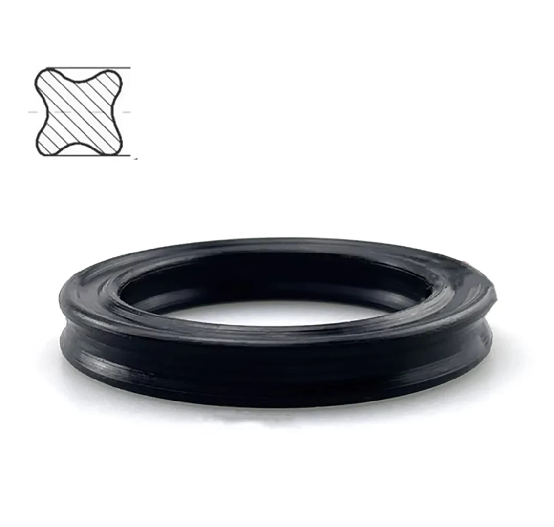 Black CS 1.78mm NBR X-Ring Seals ID 2.9-133.07mm Four Lip Seal Ring Gaskets Oil Resistant and Waterproof