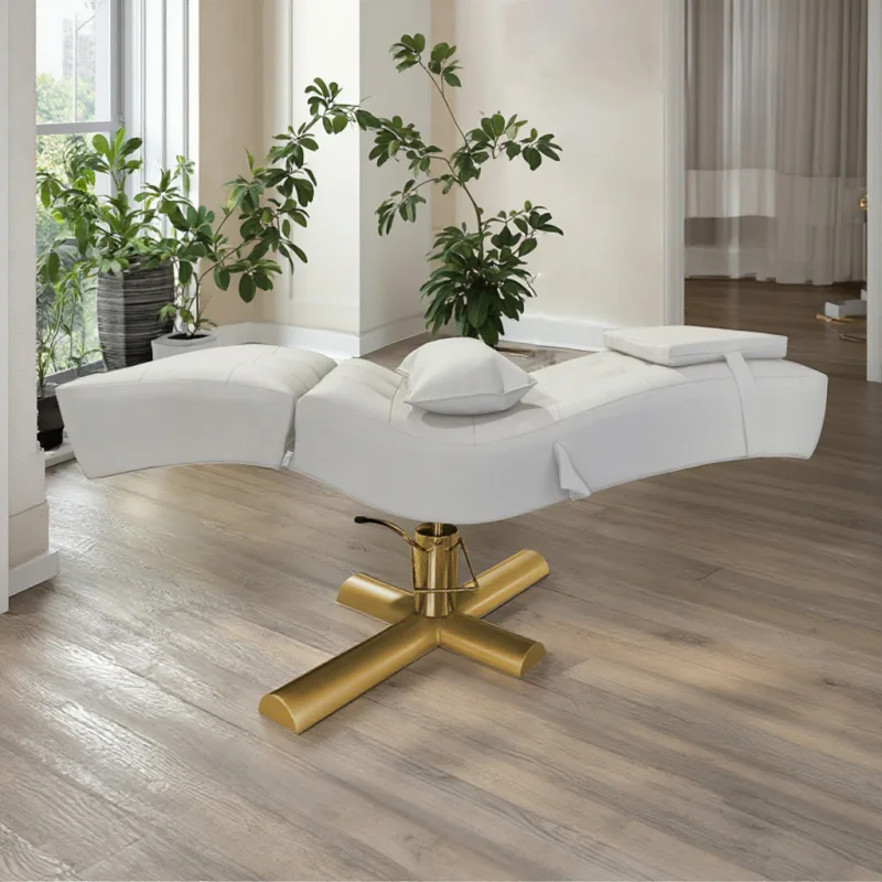 custom.Hydraulic Bed Modern Luxury Lash Bed Massage Tables Eyelash Chair Shampoo Spa Curved Beauty Bed Salon Furni