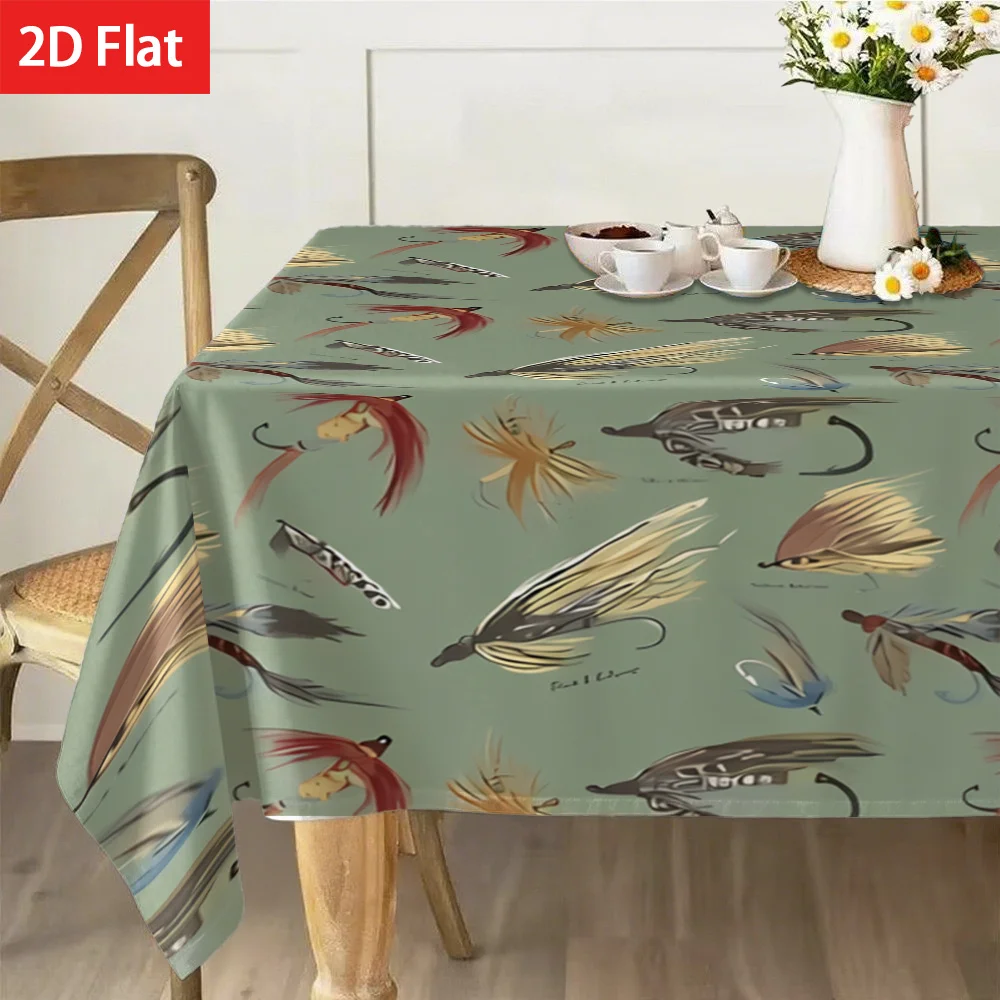 Elegant Tropical Feather Print Tablecloth Polyester Runner for Dining Table Centerpiece Home Decor Napkin Cloth Luxury Modern St