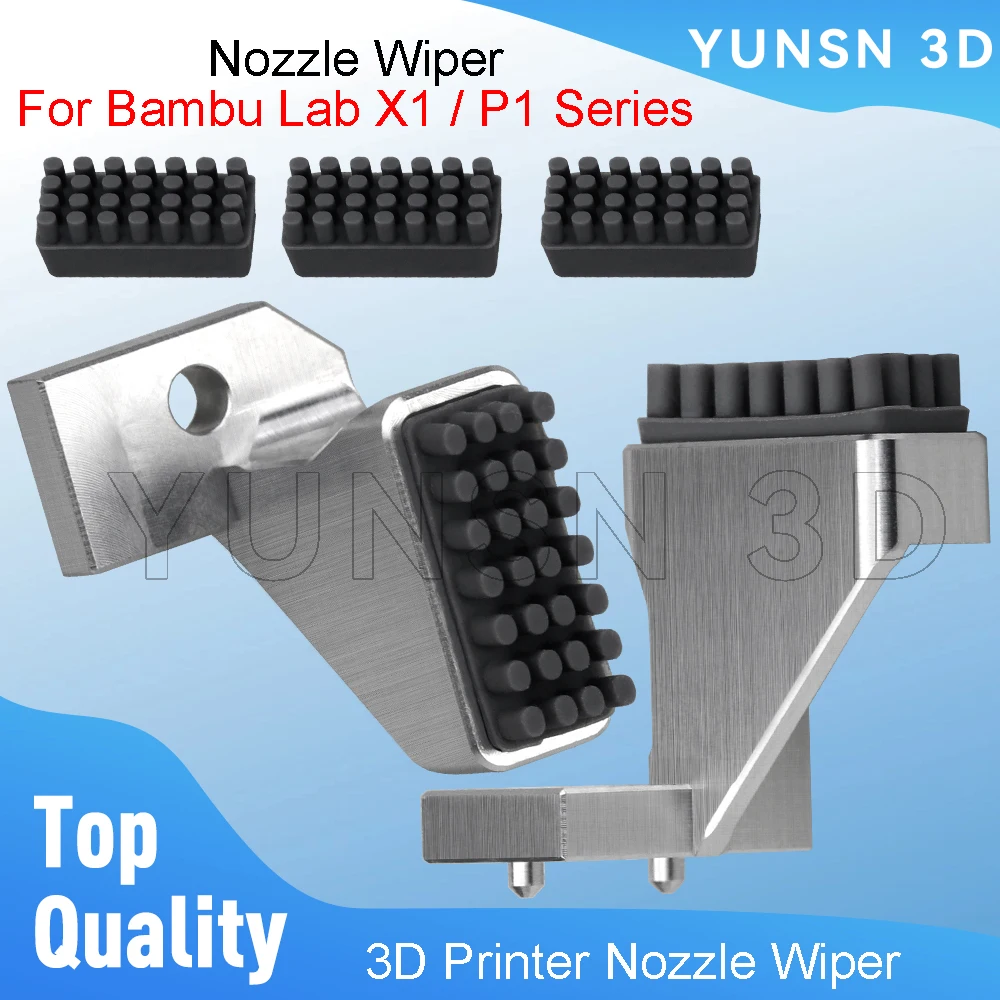 Nozzle Wiper For Bambu Lab X1 P1 Series Mounted Scrubbers Silicone Brush Print Head Cleaner Printer Head Wiping 3D Printer Part