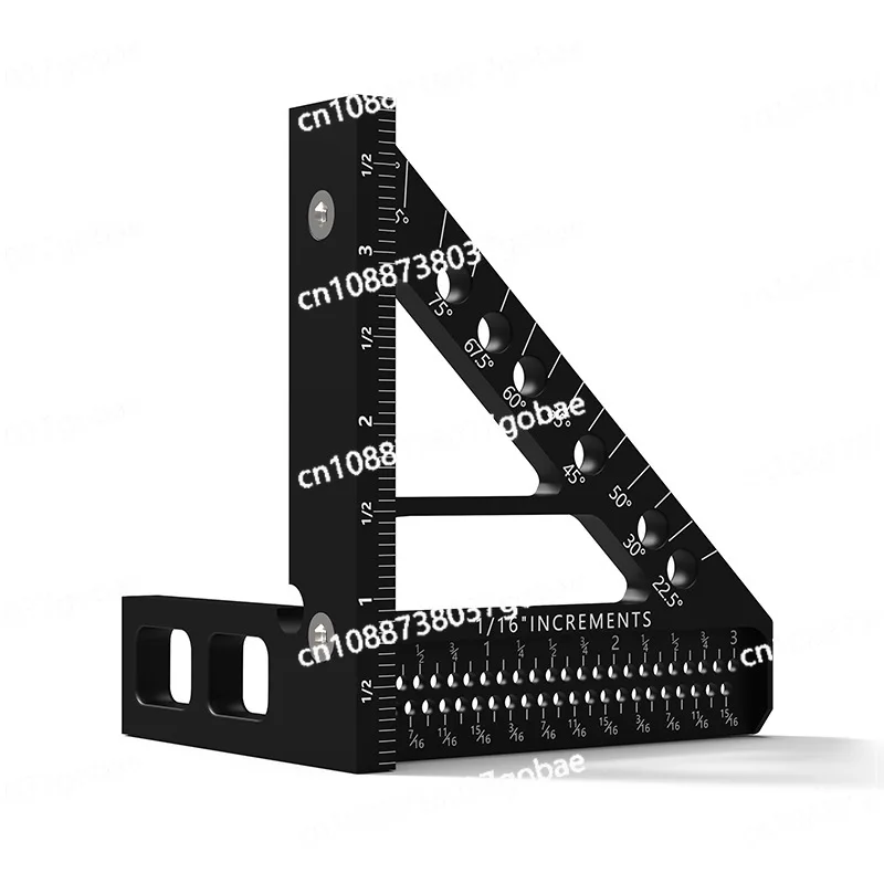 

Newly upgraded triangular hole ruler woodworking scribing aluminum alloy ruler