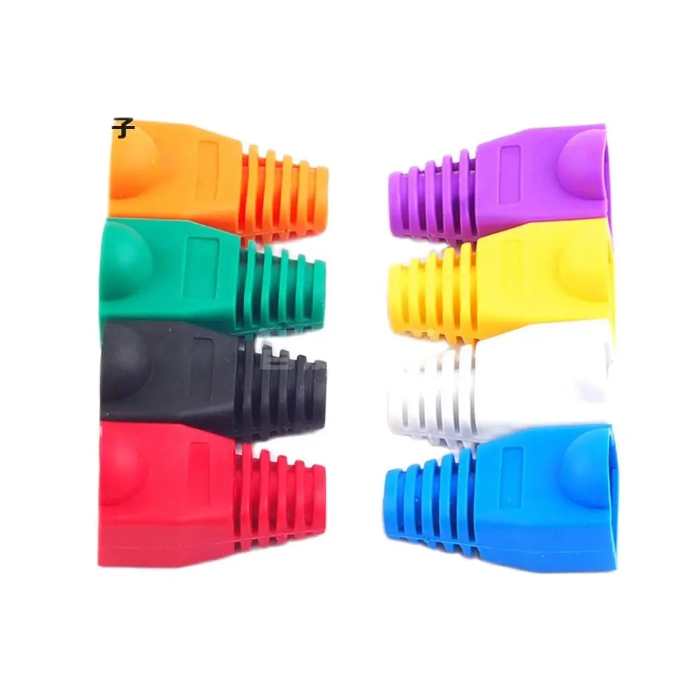 Network crystal head sheath RJ45 network cable sheath red green blue purple white black