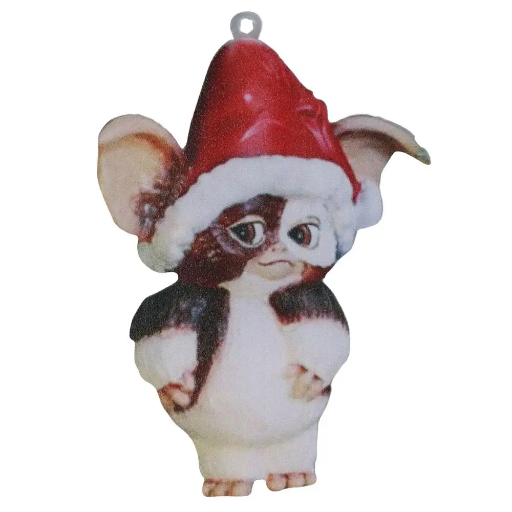 شنقا Gremlins قبعة سانتا لتزيين شجرة عيد الميلاد ، زخرفة جرو الاكريليك ، لوازم الحفلات الاحتفالية ، هدية لطيفة