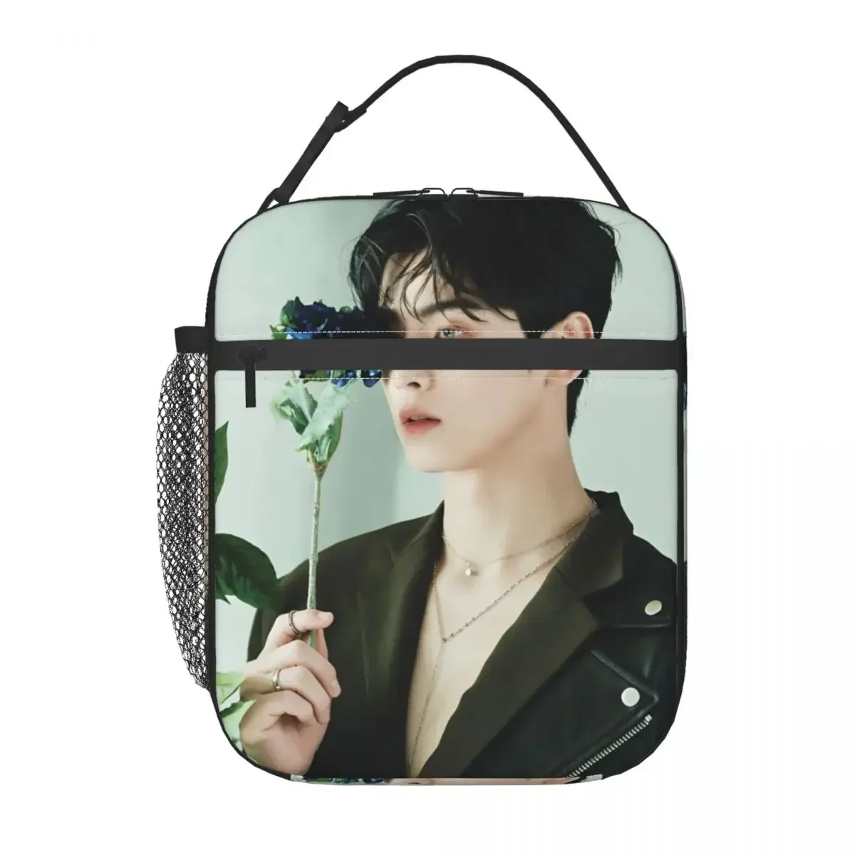 Cha Eun Woo Merch Insulated Lunch Bag For School Office Kpop Astro Food Storage Bag Portable Cooler Thermal Lunch Boxes