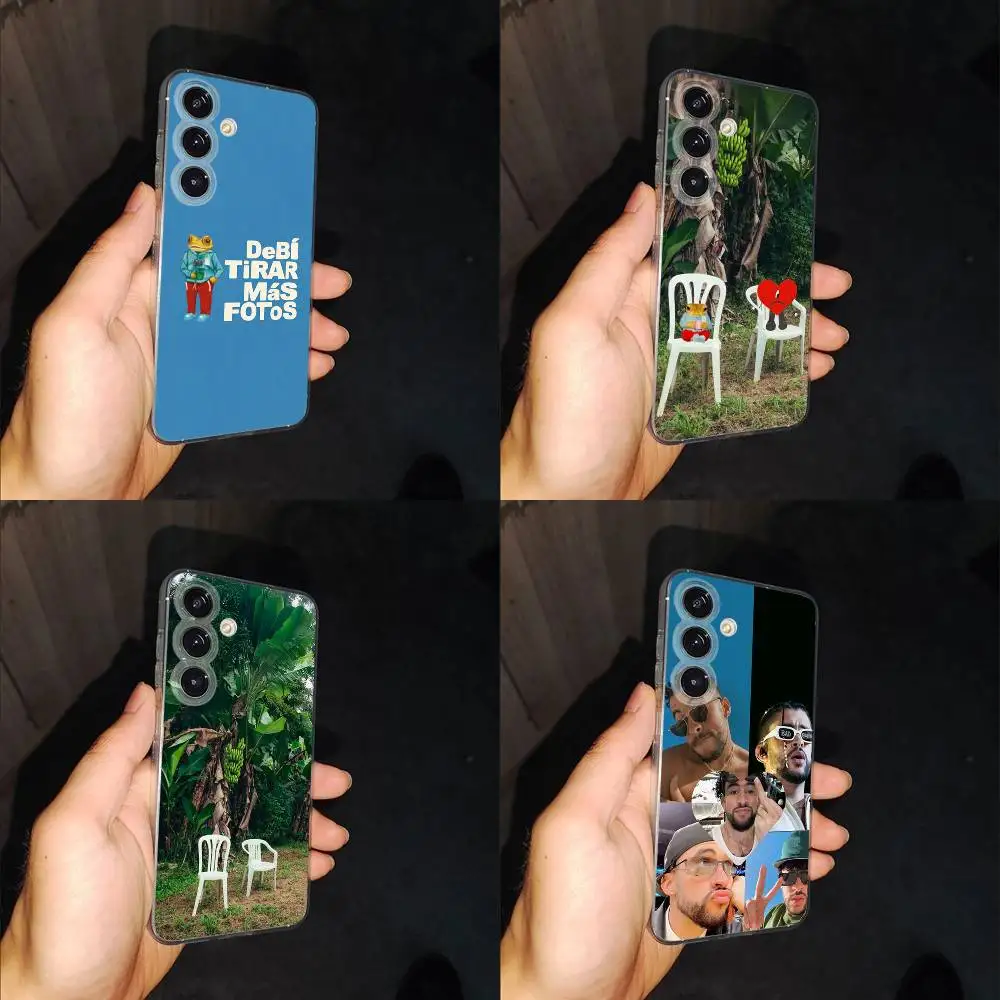 

Singer B-Bad B-Bunny DTMF Phone Case For Samsung S24,30,21,22,23,20 FE,lite,PIus,Ultra,5G,Note,9,10 Transparent Cover