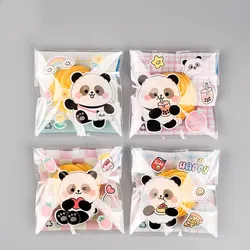 100pcs/lot Cute Panda four in one Gift OPP Bags Plastic Self-adhesive Candy Cookies Biscuits Packaging Bags Baby Party Supplies