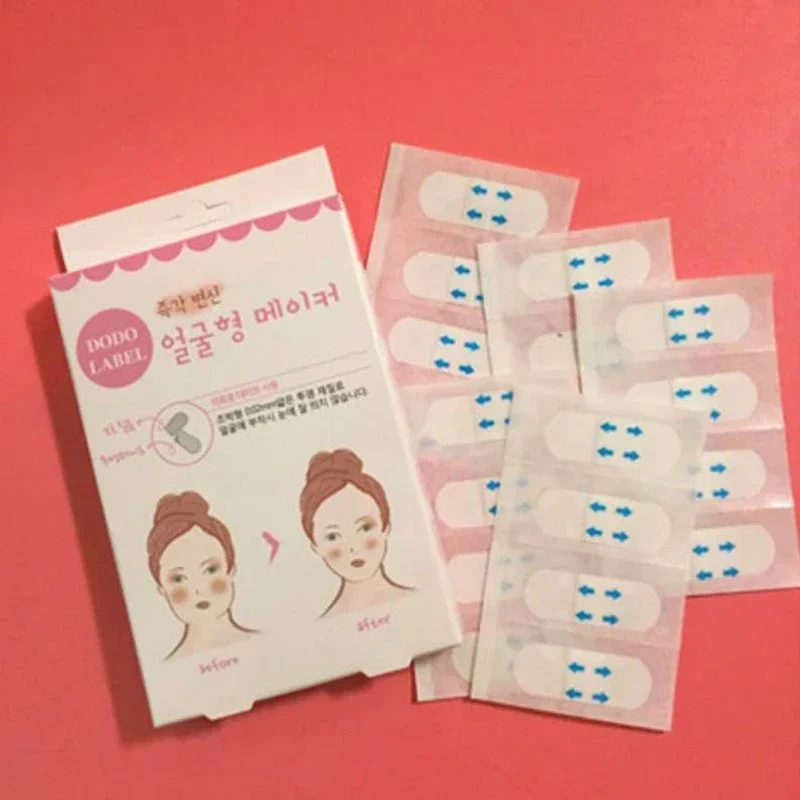 40pcs Original Korean Face Lift Stickers Thin Artifact Invisible Sticker Face Slimming Chin Medical Tape Patches Face Lift Tools