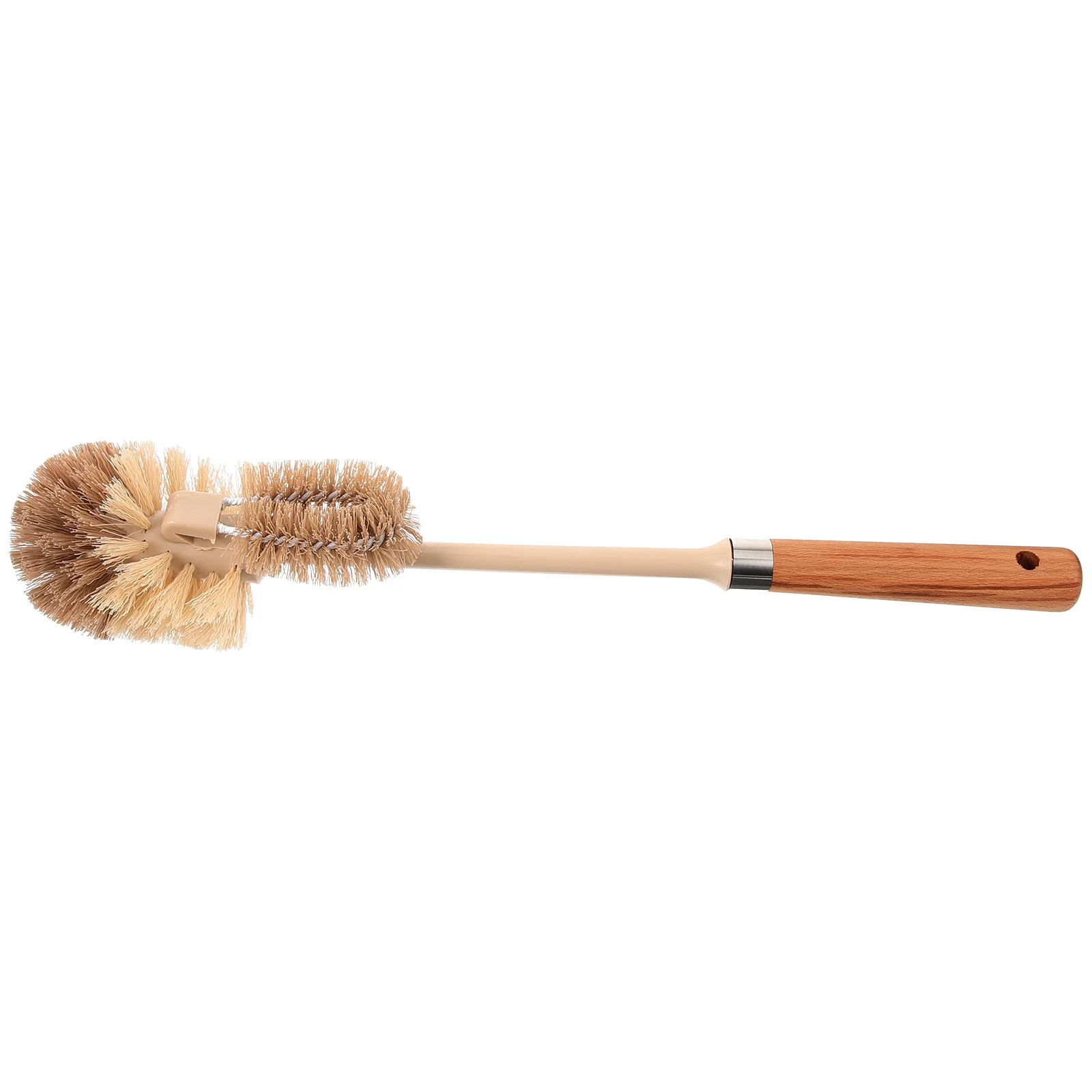 

Toilet Brush Long Handle Wooden Toilet Bowl Cleaner Brush Stainless Steel Non-Slip Grip For Bathroom Hotel Office Use