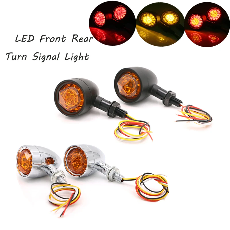 

Classic LED Turn Signal Light Indicator For Harley Suzuki Honda Yamaha Kawasak Universal Motorcycle Blinker Flasher Corner Lamp