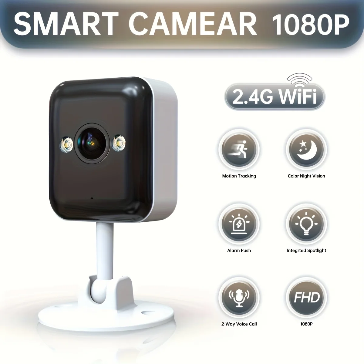 Jooan 1080P Mini Security Camera Wifi Outdoor CCTV Surveillance Camera 5x Digital Zoom Color Night Home Baby Monitor