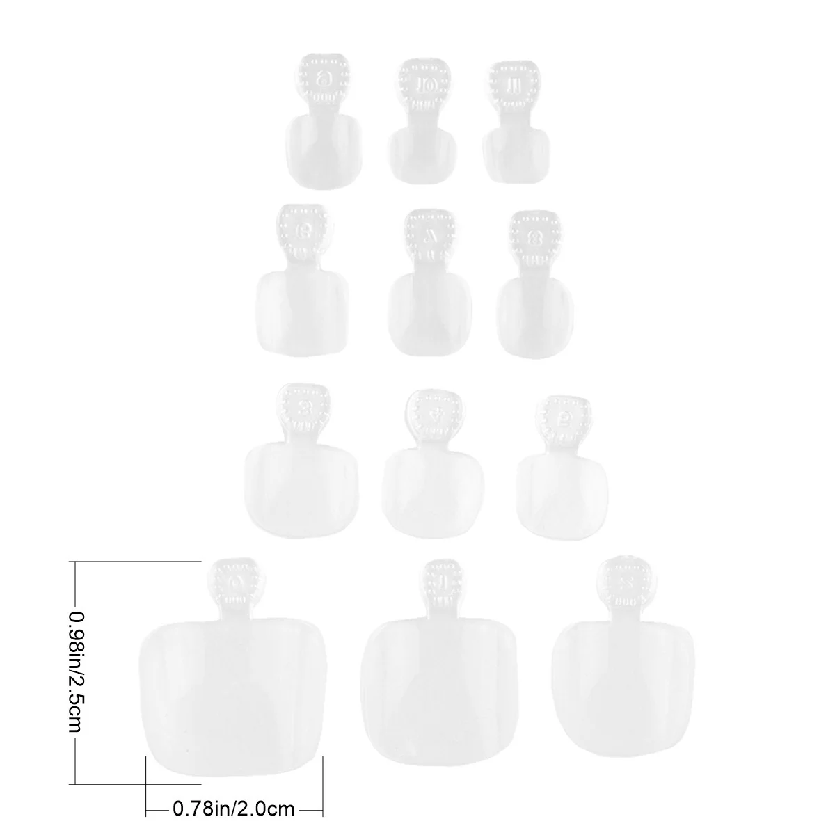 

600pcs Transparent False Toenail Tips Nail Art Tool For Manicure Pedicure Kit Fake Foot Accessories Toenail Sticker