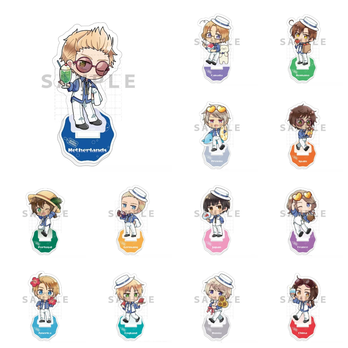 Game APH Russia France Germany Japan Italy America England Acrylic Stand Doll Anime Figure Model Plate Cosplay Toy Gift