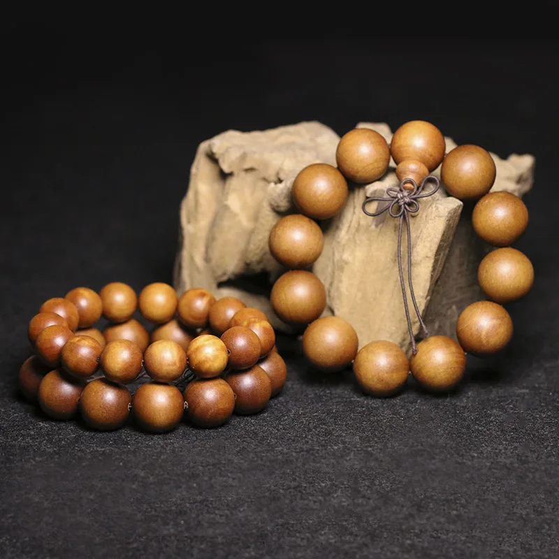 

Wholesale sandalwood Beads hand string fragrance long male bracelet wholesale laoshan sandalwood black meat bracelet charms