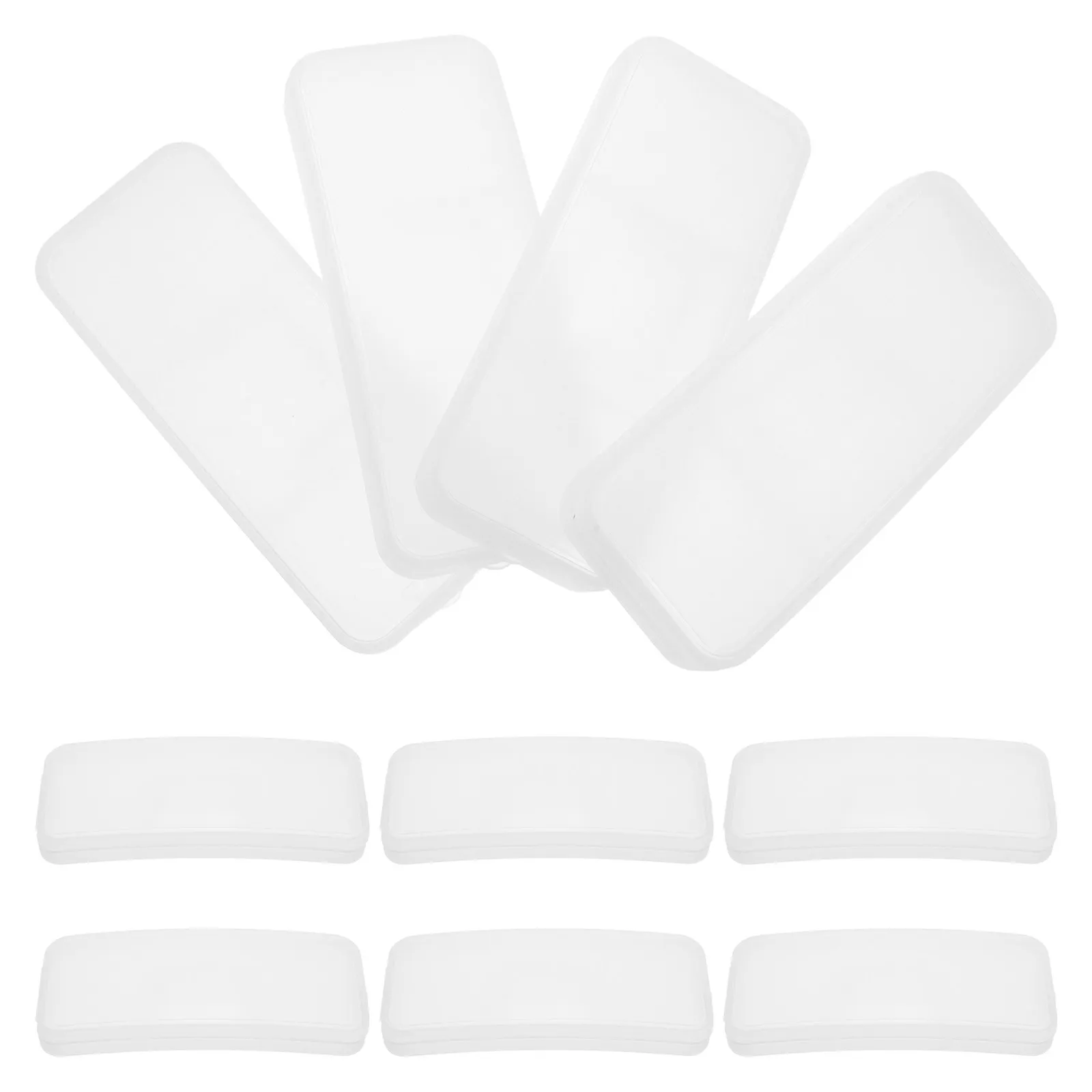 

10 шт. прозрачных пластиковых легких футляров-органайзеров для очков с креплением на клипсе, защитный жесткий чехол, портативный кейс для хранения солнцезащитных очков