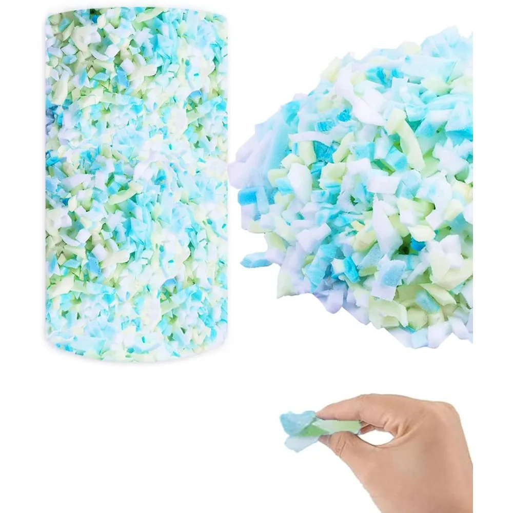 

BCU Чехол для кресла-мешка, наполнитель, высокая эластичность, измельченная подушка из пены с эффектом памяти, наполнитель для дивана, 5 фунтов