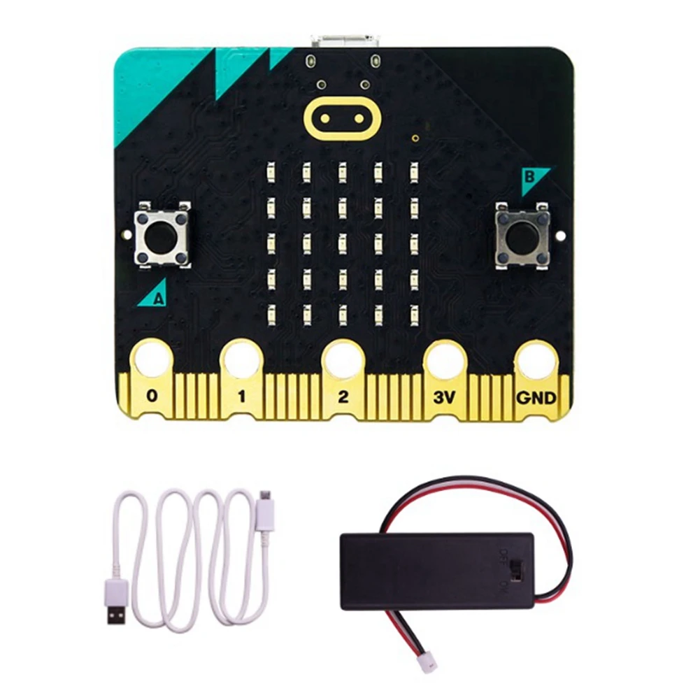 

BBC Micro:Bit V2 Kit Built-in Speaker Microphone Touch Sensitive Programmable Development Board+Battery Box DIY Project