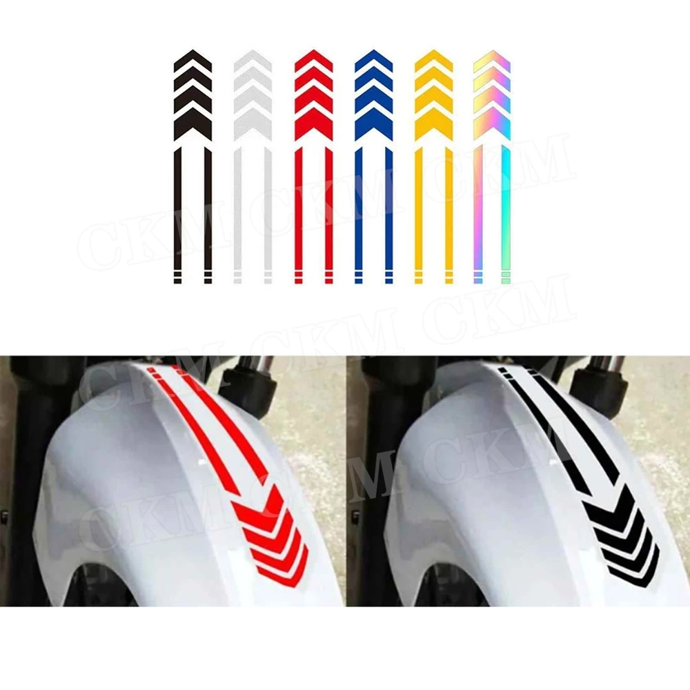 

Motorcycle Arrow Stripe Stickers Fender Paste Universal Waterproof Oilproof Reflective Motorbike Tape Decal Moto Accessories