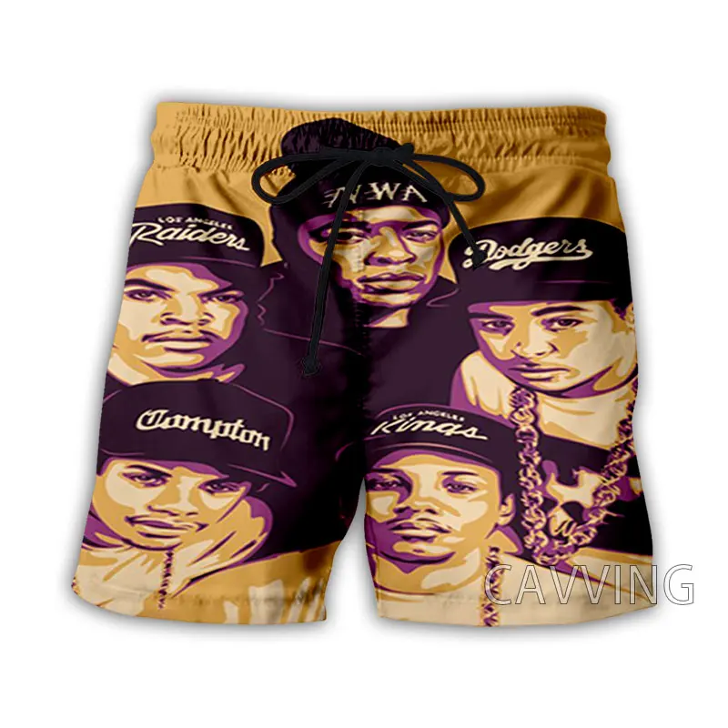 CAVVING-pantalones cortos con estampado 3D de NWA para mujer y hombre, ropa de calle informal de secado rápido, para el sudor