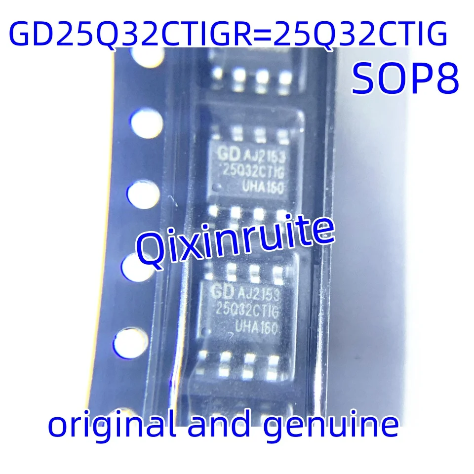 Qixinruite   New genuine GD25Q32CTIGR=25Q32CTIG SMT SOP-8 32Mbit memory chip IC