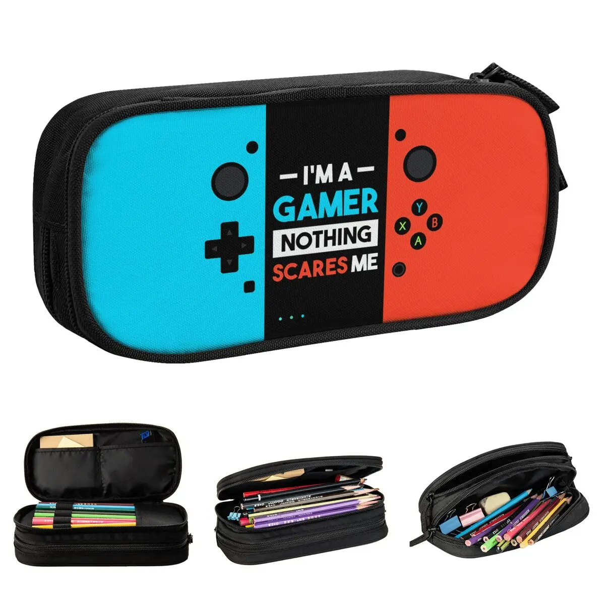 Video Game Gaming Controller Pencil Cases Pencilcases Pen for Student Large Storage Bags School Supplies Cosmetic Stationery