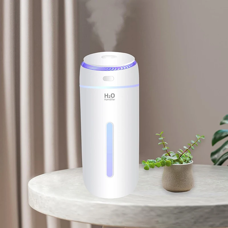 

Small Cool Mist Humidifiers For Bedroom Tiny Home Room Humidifier USB 400ML Travel Mini Portable Personal Desk Car Air Humidifie