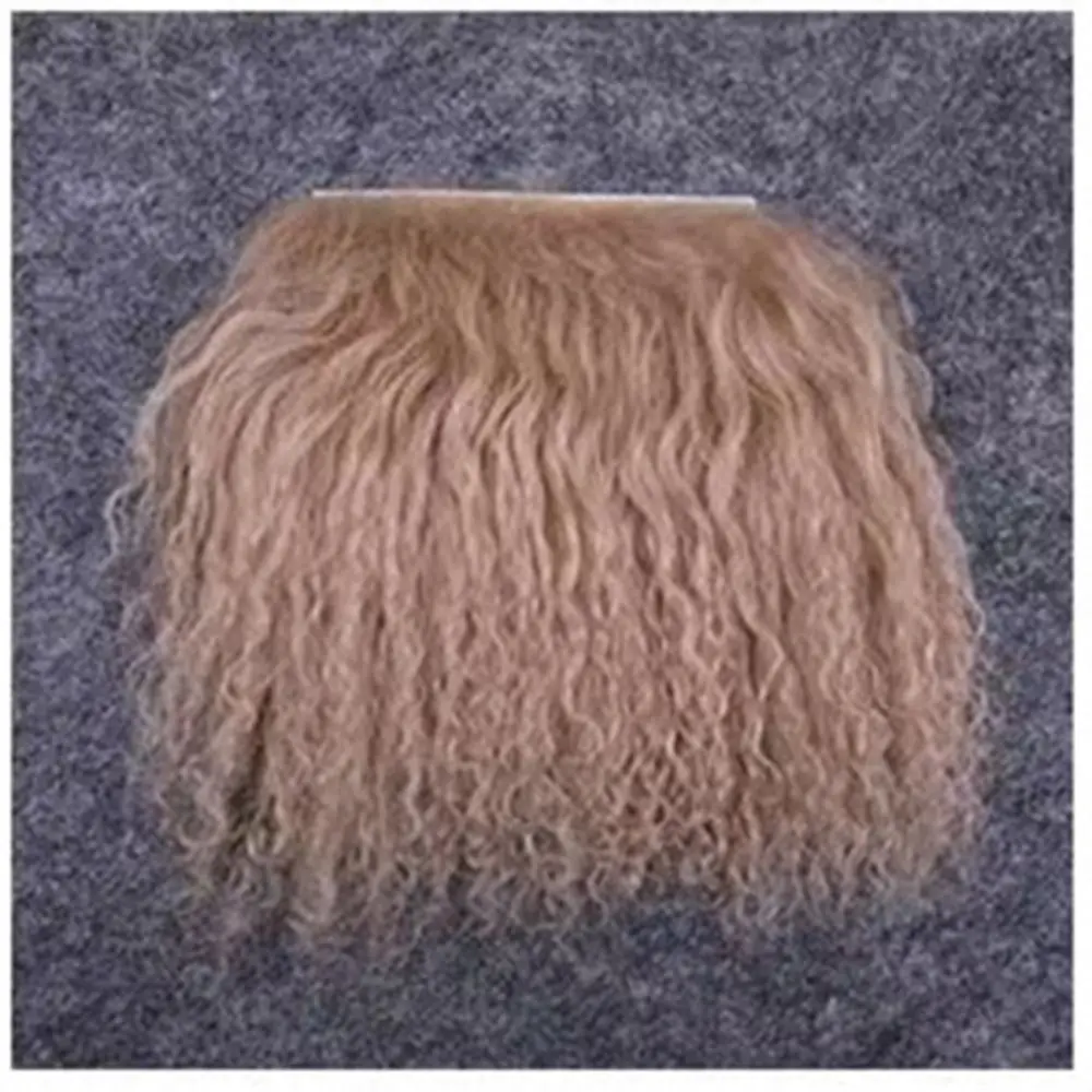 High Quality Sheepskin Wool Lamb Fur Pelt Hair Row Curly Hair Extensions BJD SD Blyth Dolls Wigs Hair Wefts Accessories