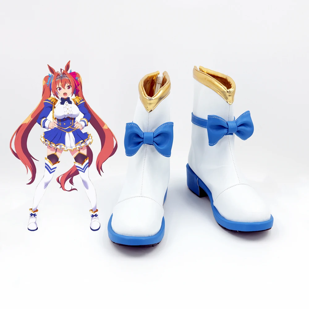 

Pretty Derby Daiwa Scarlet Cosplay Shoes Boots Halloween White Anime Cosplay Shoes