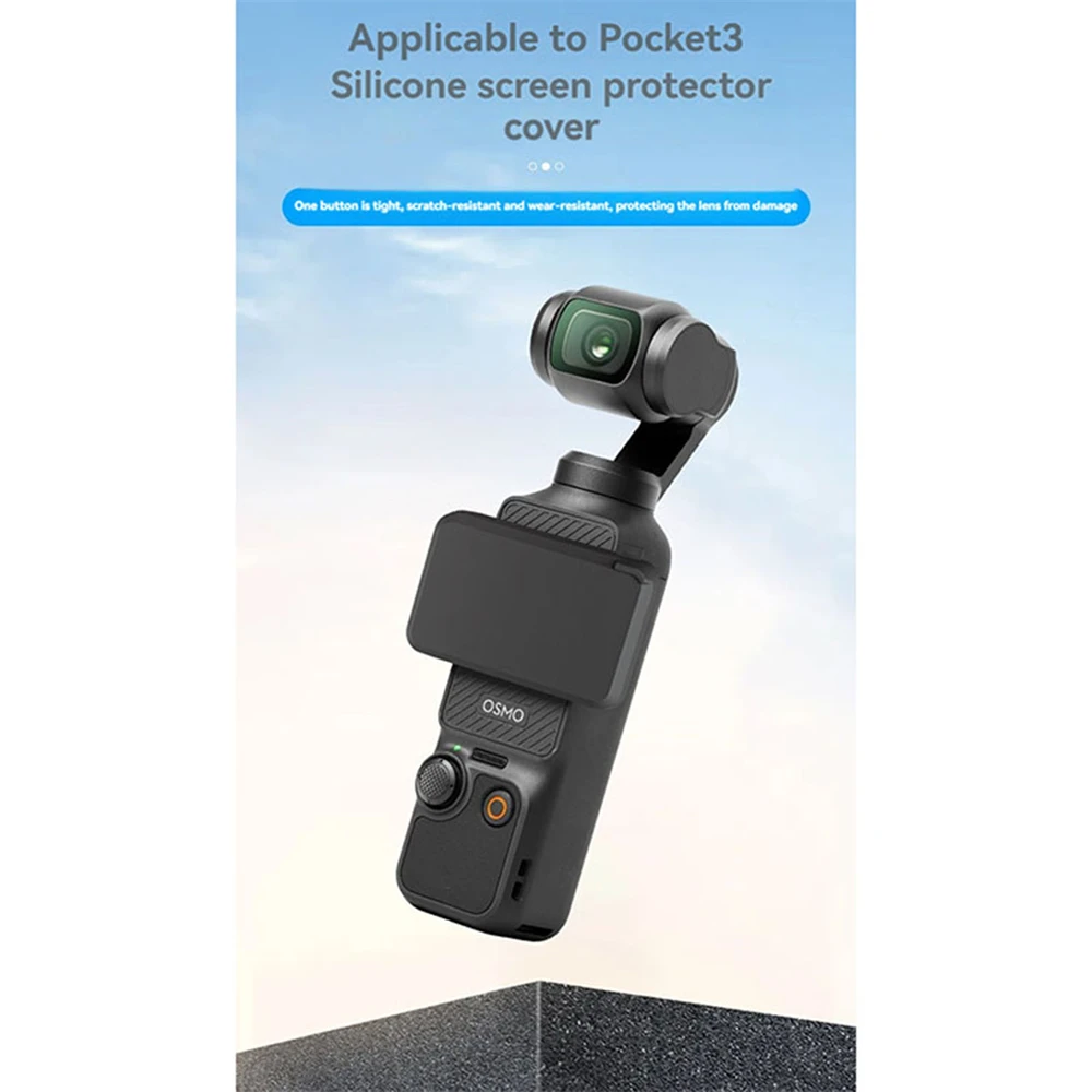 غطاء واقي للشاشة لجيب DJI Osmo 3 ، غطاء عدسة سيليكون ، مضاد للخدش ، ملحقات الكاميرا الرياضية