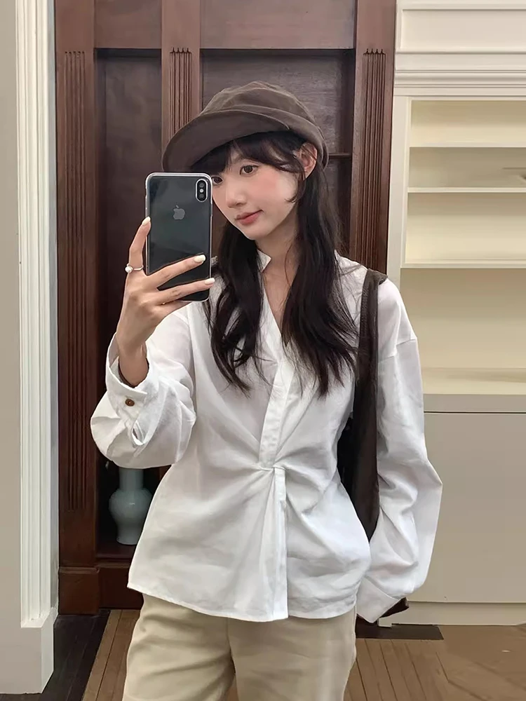 

Шикарный осенний новый женский топ Irt Long Sve Knot Design для похудения на талии, универсальный корейский топ Sle Commute Faion