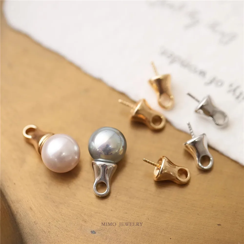 

1PCS 13.3x6.6mm Copper-plated Real Gold Simple Style Small Light Bulb Pendant Beaded Necklace Empty Holder DIY Handmade Accessor