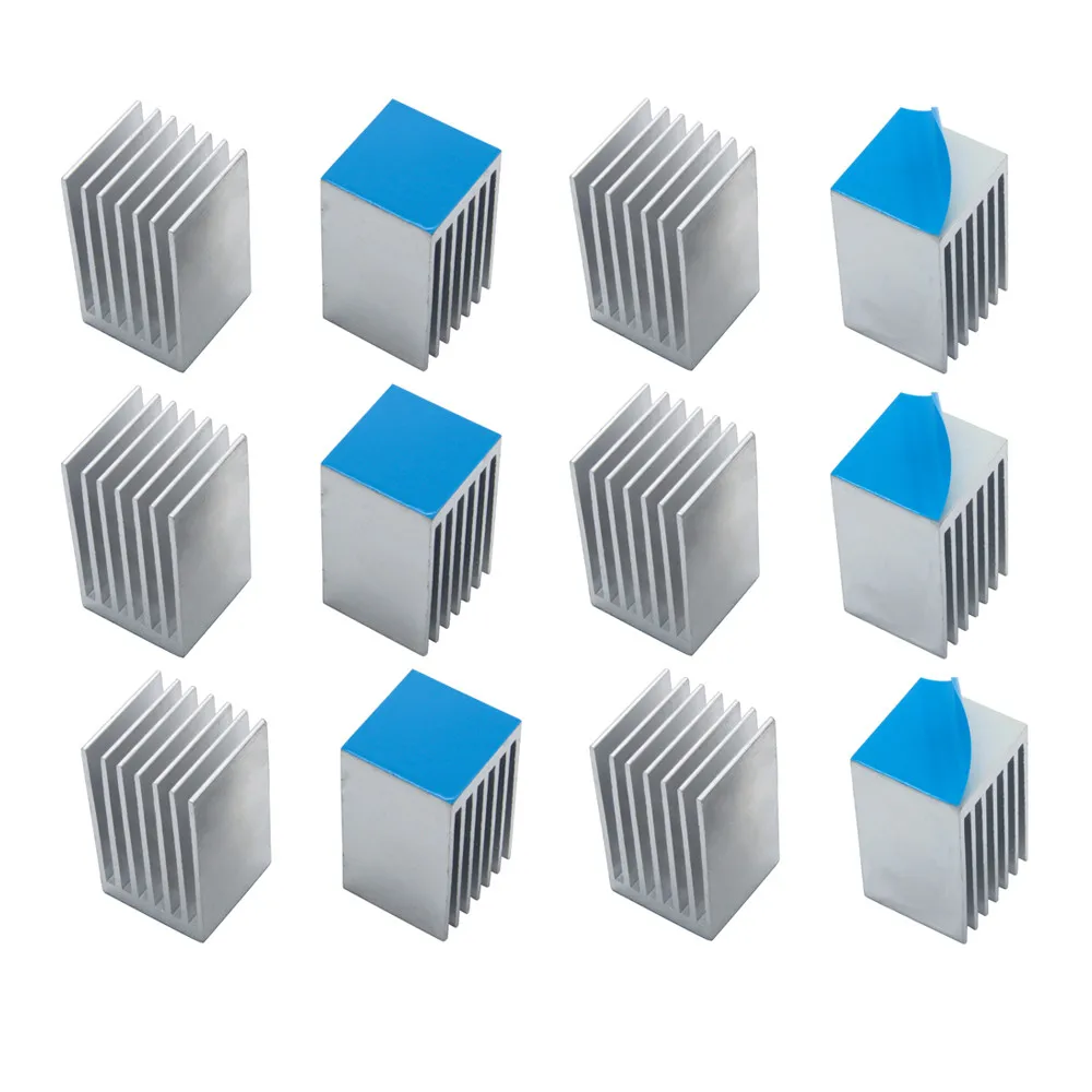 20x20.5x35mm 20pcs Aluminum Heatsink Radiator Heat sink for Electronic IC Chip Cooling With Thermal Conductive Tape