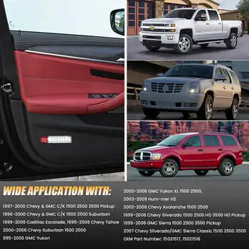 2個LED車門內裝板燈,白色/紅色雙色迎賓警示燈,適用於雪佛蘭GMC Silverado Sierra C/K 1500 2500 3500 HD Suburban 10 最佳銷售 GMC Sierra配件 - №7