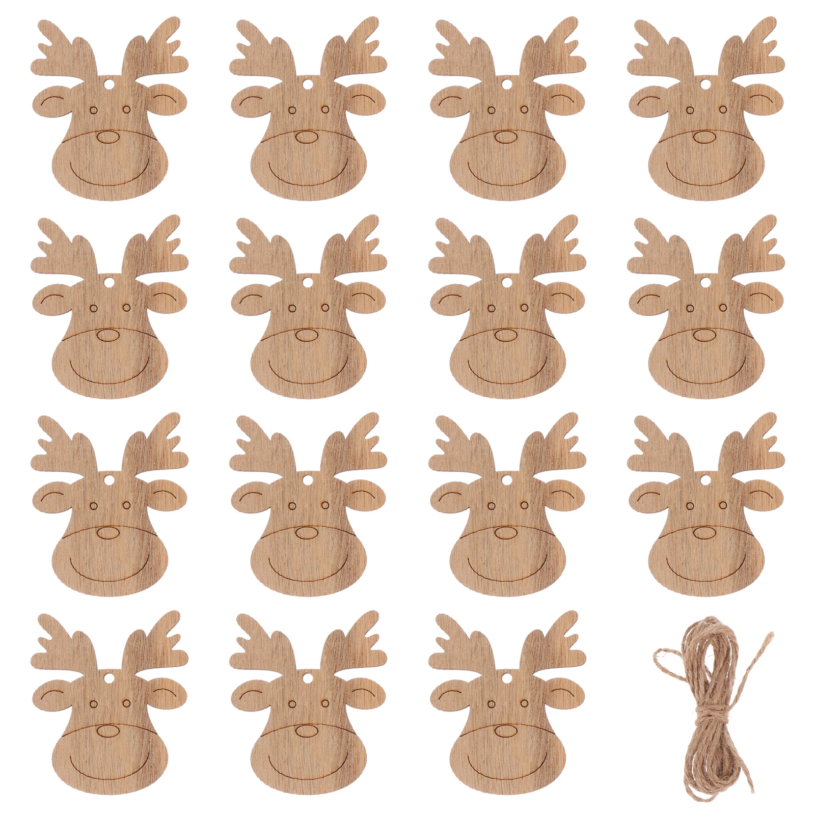 

20Pcs Holiday Decoration Hanging Elks Wooden Slices DIY Handmade Graffiti Chips Christmas Home Decor Elk Wood Chips