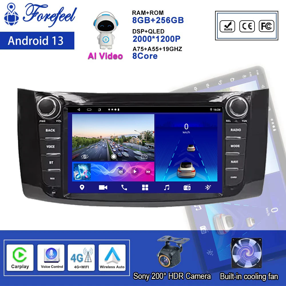 

Android 13 Multimedia For Nissan Sylphy B17 Sentra 12 2012 - 2018 Auto Radio High-performance CPU No 2din DVD Touch Screen HDR