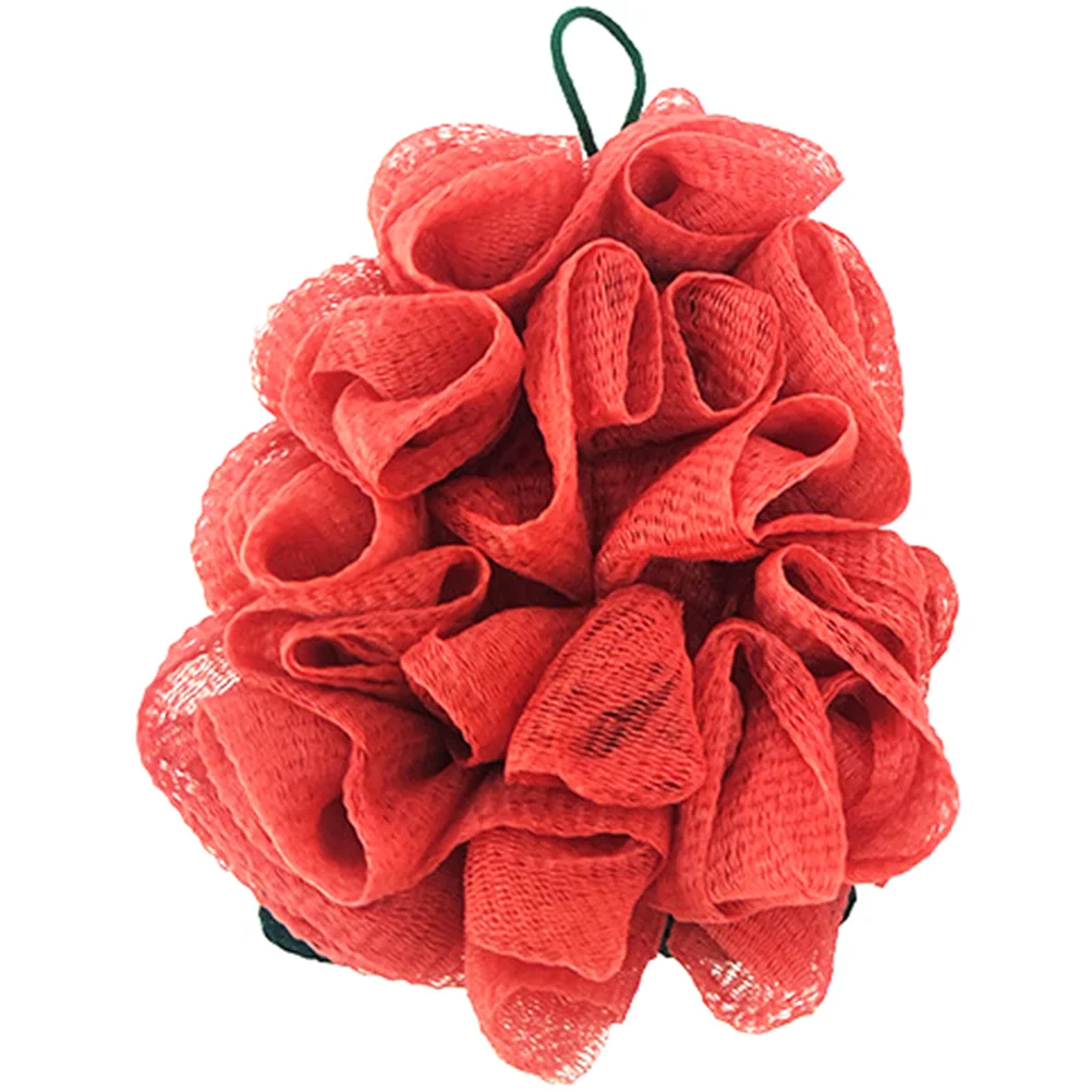 

Bath Sponge Sponges Carrot Balls Bathing Skin Scrubber Shower Cartoon Loofah Take Accessory Funny Red