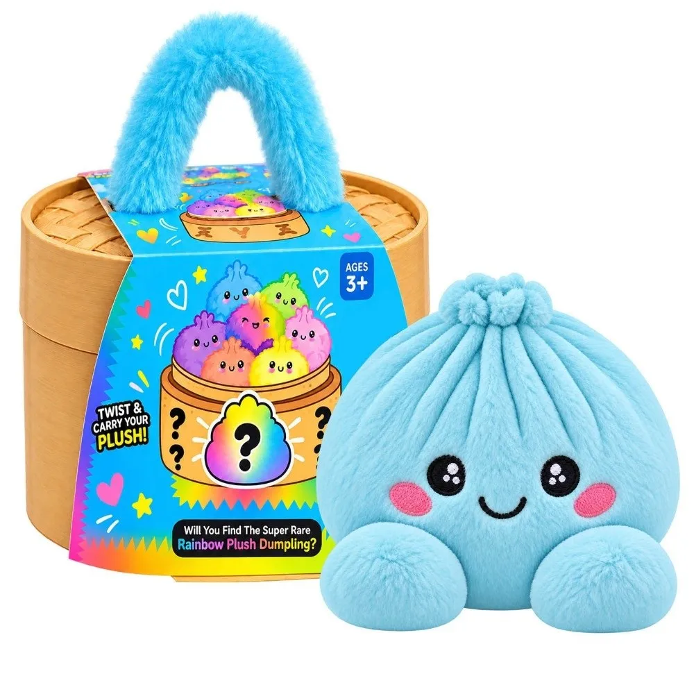 Soft Plush Stuffed Dumpling Squishies Stress Relief Steamer Box Giant Dumpling Pillow Fidget Stuffed Steamed Bun Pillow