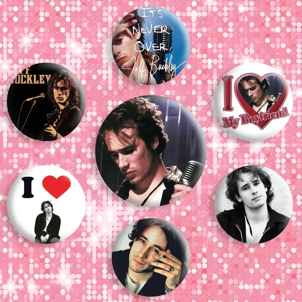 J-Jeff B-Buckley Brooches Cartoon Badge Pins Backpack Hat Accessories Friend Gift