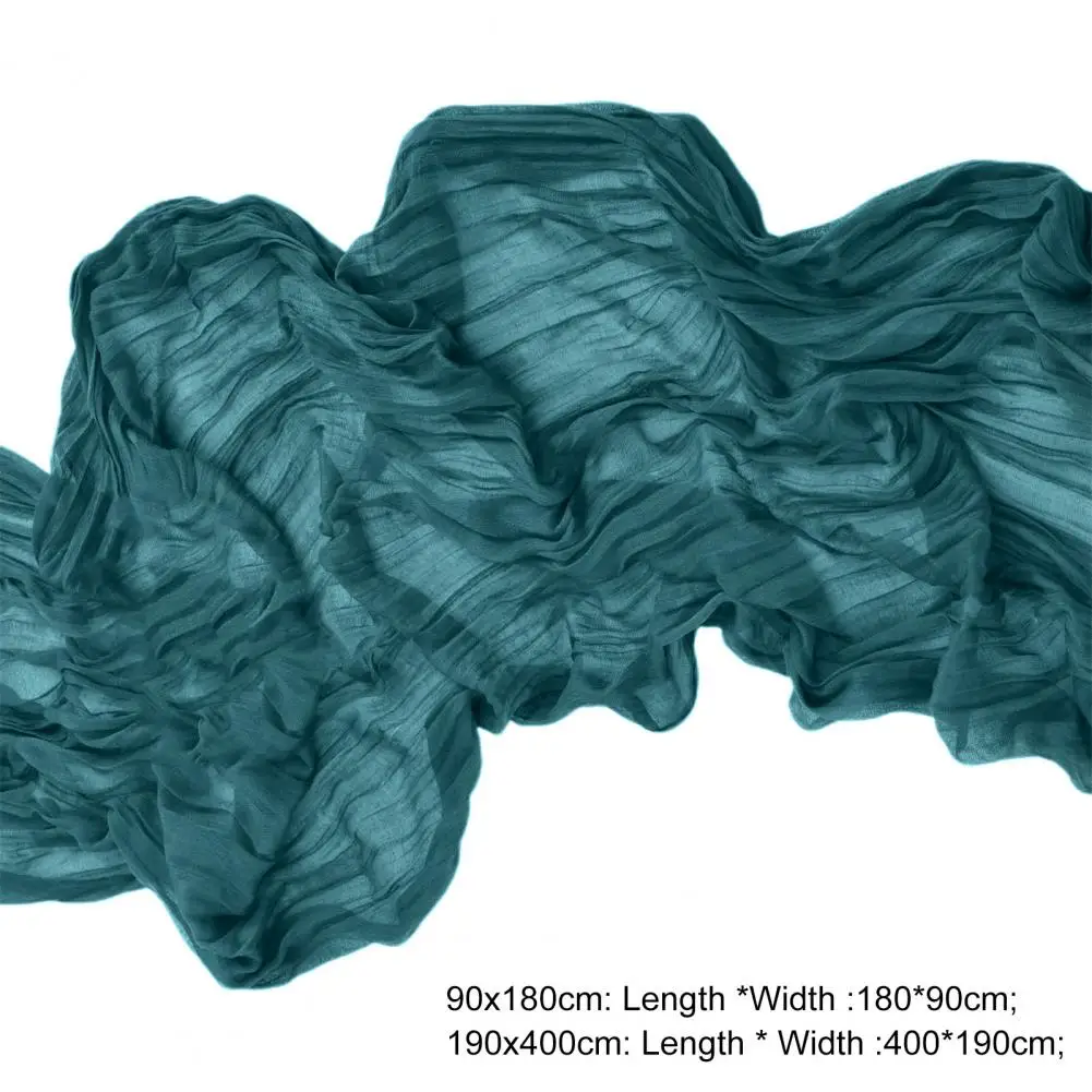Camino de mesa de 180/400cm, hermoso estilo bohemio, cubierta de mesa de gasa, tela de queso, rústico bohemio para decoración del hogar, Festival y vacaciones